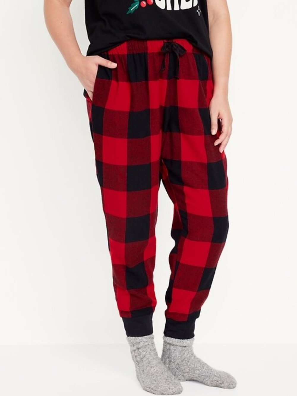 Old Navy Buffalo Check Plaid Matching Flannel Jogger Pajama Pants